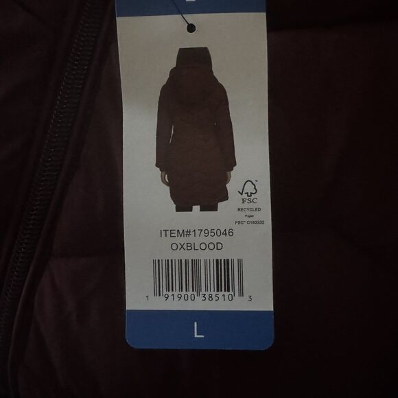 Andrew Marc Womens Large Ox Blood Red Hooded Jacket Quilted Puffer Winter L Lrg - Picture 8 of 13